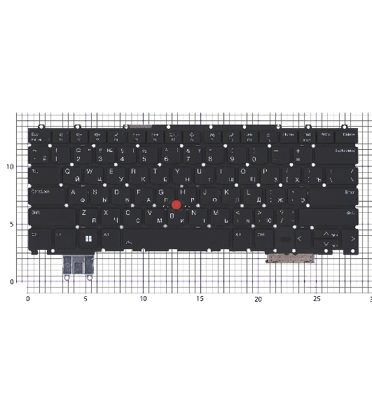 Клавиатура для ноутбука Lenovo ThinkPad Z16 Gen 1 черная без рамки с подсветкой