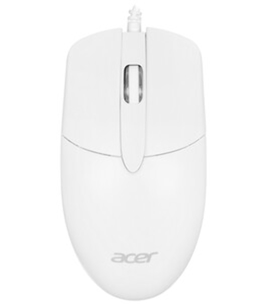 Мышь проводная Acer OMW300 белый, 1200 dpi, USB, кнопки - 3
