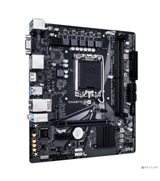 Материнская плата Gigabyte H610M S2H V2, LGA 1700, Intel H610, 2xDDR5, 4xSATA, 1xM.2, 1xPCIe 4.0 x16, 1xPCIe x1, 1xHDMI, 2xDP, 1xD-Sub, 1x 1Gb LAN, 2xUSB-A 3.2 Gen 1, 4xUSB-A 2.0, 3x 3.5 мм, 7.1, mATX