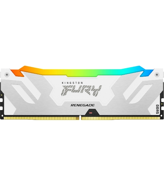 Оперативная память Kingston Fury Renegade, DDR5, 64Gb (2x32Gb), 6400MHz, CL32, DIMM, радиатор, RGB, белый