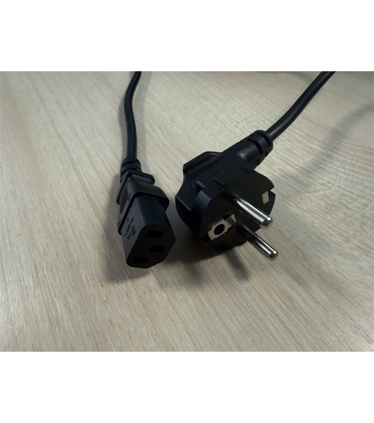 Кабель Кабель питания Schuko-C13, 3x0.5мм2, 6A, с заземлением, 1.8м