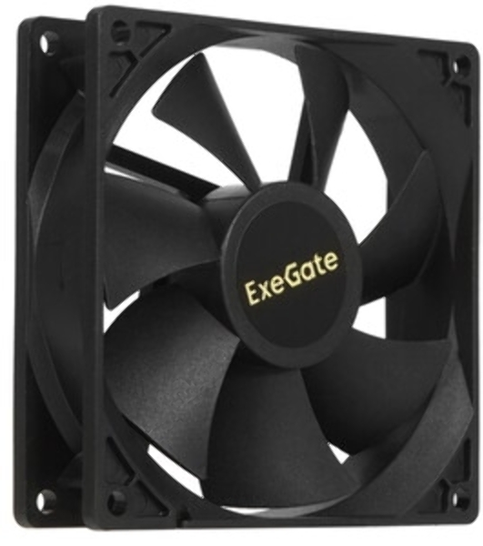 Вентилятор для корпуса ExeGate EX09225B4P-PWM черный, 92 мм, 2200 об/мин, 28 дБ, 4 pin