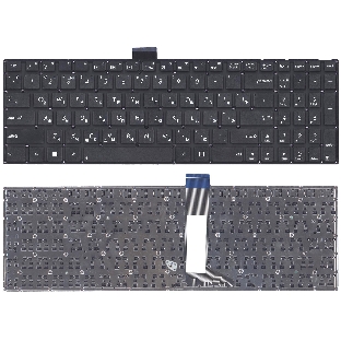 Клавиатура для ноутбука Asus X502 X502CA X502C черная (плоский Enter)