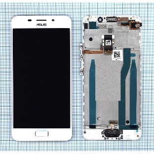 Дисплей для Asus ZenFone 3s Max ZC521TL белый с рамкой