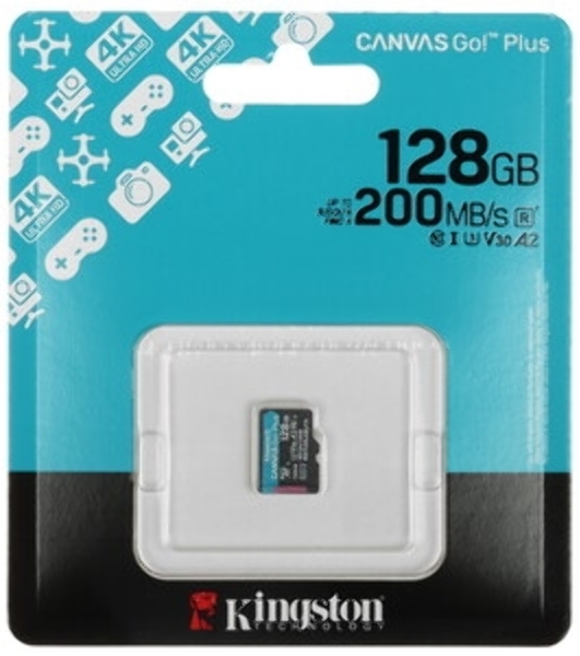 Флеш карта SDXC UHS-I Kingston Canvas Select Plus 128 Gb, 150 МБ/с, Class 10, SDS3/128Gb