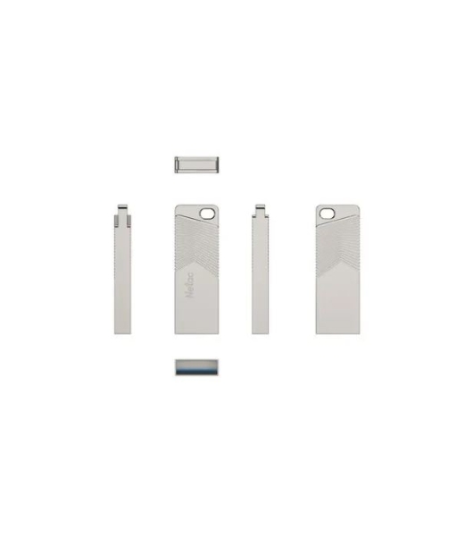 Флешка USB Netac UM1 (NT03UM1N-032G-32PN), 32Gb, USB 3.2, R/W 150/45, серебристый