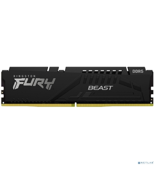 Оперативная память Kingston Fury Beast, DDR5, 64Gb (2x32 GB), 5600 MHz, CL36, радиатор, черный