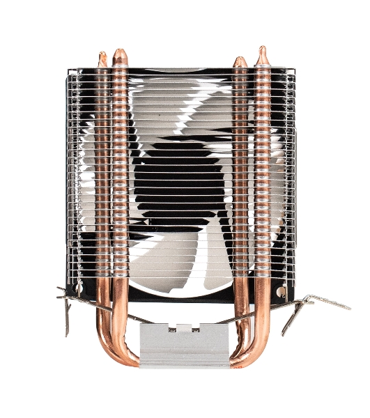 Кулер ExeGate Wizard EXX200-PWM.RGB (Al+Cu, 2 тепл.трубки, LGA775/1150/1151/1155/1156/1200/1700/1851/AM2/AM2+/AM3/AM3+/AM4/AM5/FM1/FM2/754/939/940, TDP 95W, Fan 90мм, PWM, 800-2400RPM, Hydro bearing, 4pin, 11-24db, 305г, RGB подсветка, с термопастой, на защелках, RTL)