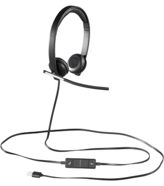 Гарнитура Logitech H650e чёрный, проводная, USB