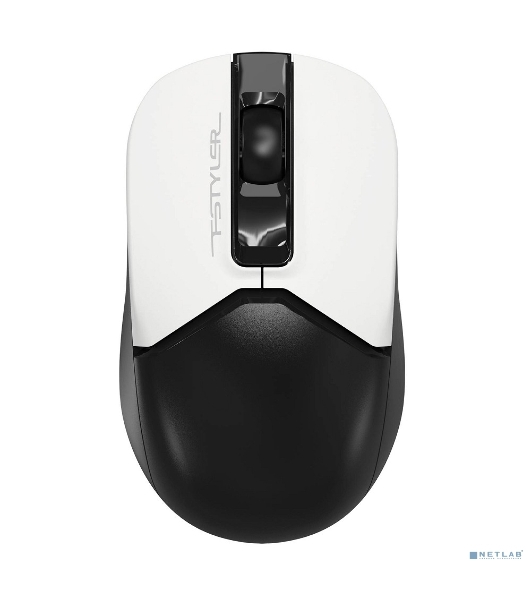 Мышь беспроводная A4Tech Fstyler FG12 белый/черный, 1200 dpi, радиоканал, USB, кнопки - 3