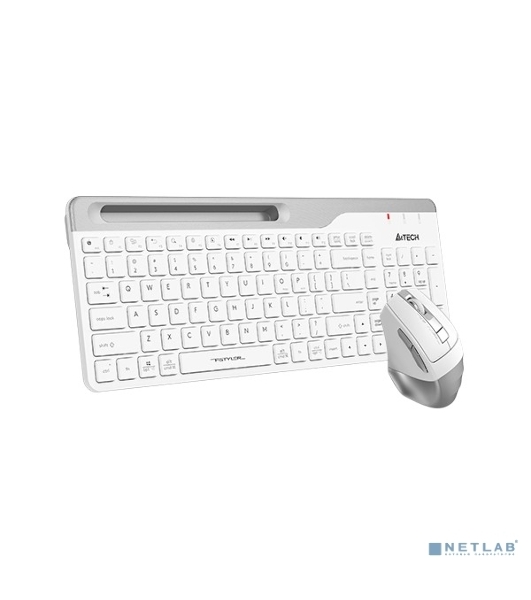 Комплект клавиатура+мышь A4Tech FStyler FB2535C беспроводной, USB + Bluetooth, 2000 DPI, белый