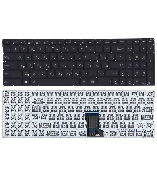 Клавиатура для ноутбука Asus Q552 черная с подсветкой