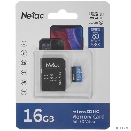 Флеш карта microSDHC 16Gb Netac P500 NT02P500STN-016G-R (с SD адаптером) 80Mb/s, фото9
