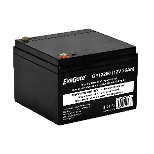 Батарея для ИБП ExeGate EX282972RUS GP12260 (12V 26Ah, под болт М5)