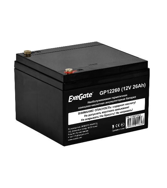 Батарея для ИБП ExeGate EX282972RUS GP12260 (12V 26Ah, под болт М5)