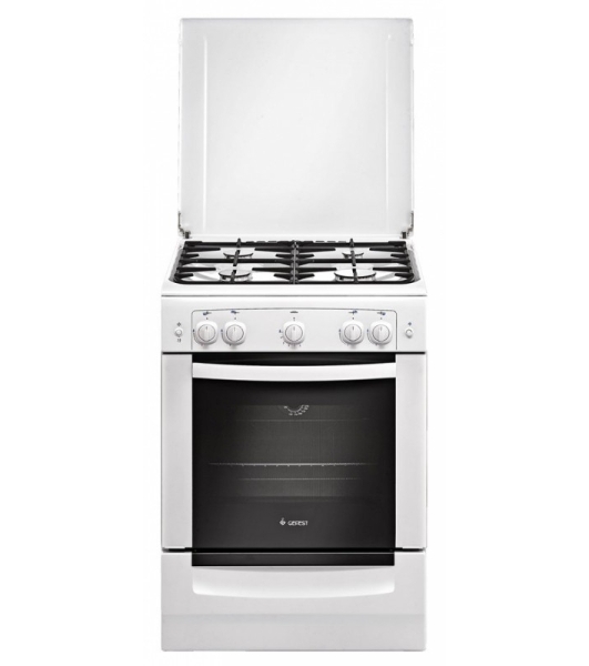 Плита газовая Gefest ПГ 6100-01 белый, конфорок 4 шт, духовка 52 л, 60 см x 85 см x 60 см