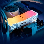 Оперативная память Kingston Fury Renegade, DDR5, 64Gb (2x32Gb), 6400MHz, CL32, DIMM, радиатор, RGB, белый, фото 1