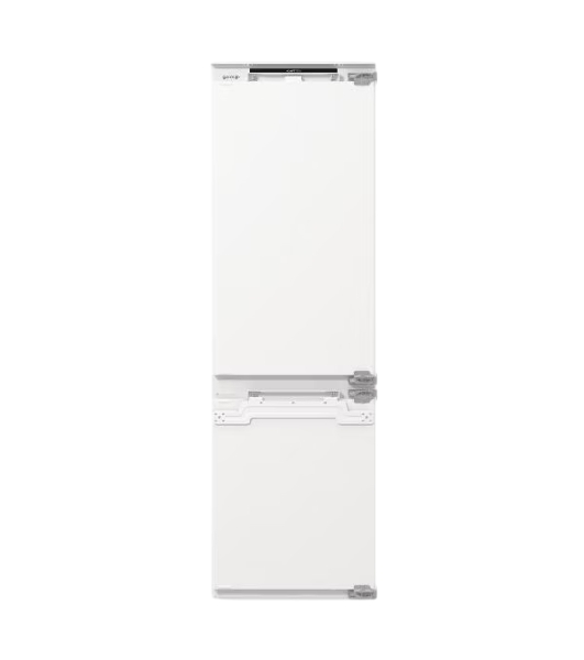 Встраиваемый холодильник Gorenje NRKI517142, полезный объем 243 л, электронное управление, цифровой дисплей, автоматическое размораживание No Frost, быстрое замораживание, интенсивное охлаждение, зона свежести с контролем влажности, слайдерное крепление, энергоэффективность А+