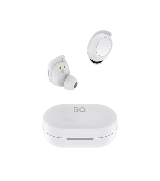 Наушники TWS BQ BHS-05 белый, внутриканальные, Bluetooth
