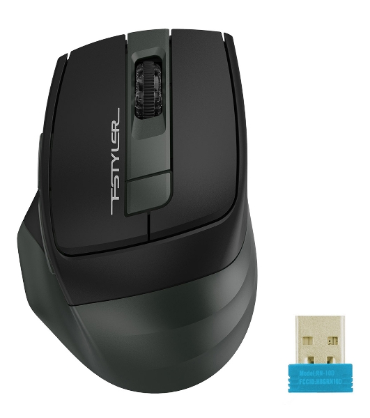 Мышь беспроводная A4Tech Fstyler FB35 зеленый/черный, 2000 dpi, радиоканал, Bluetooth, USB, кнопки - 6