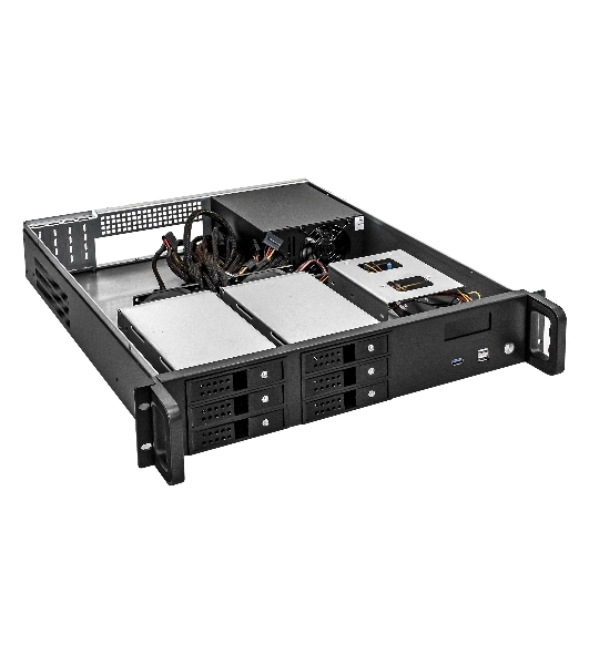 Серверный корпус ExeGate Pro 2U480-HS06 (RM 19', высота 2U, глубина 480, БП 1100ADS, 6xHotSwap, USB)