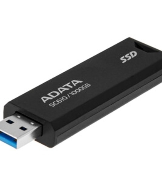 Внешний SSD ADATA SC610, 1TB, USB 3.2 Gen 2 Type-A, R/W 550/500, черный
