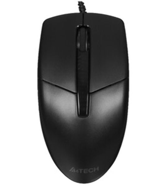 Мышь проводная A4Tech N-530S черный, 1200 dpi, USB, кнопки - 3