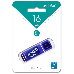 Флешка USB Smartbuy Glossy series Dark Blue (SB16GbGS-DB), 16Gb, USB 3.0, R/W 75/30, синий, фото 1