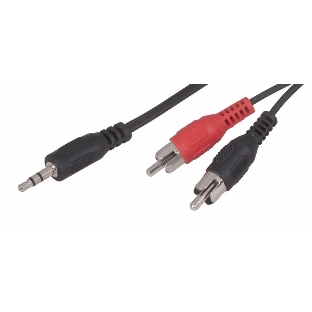 Шнур Rexant Стерео 3,5 мм - 2 RCA, 3 м (10 шт./уп.)