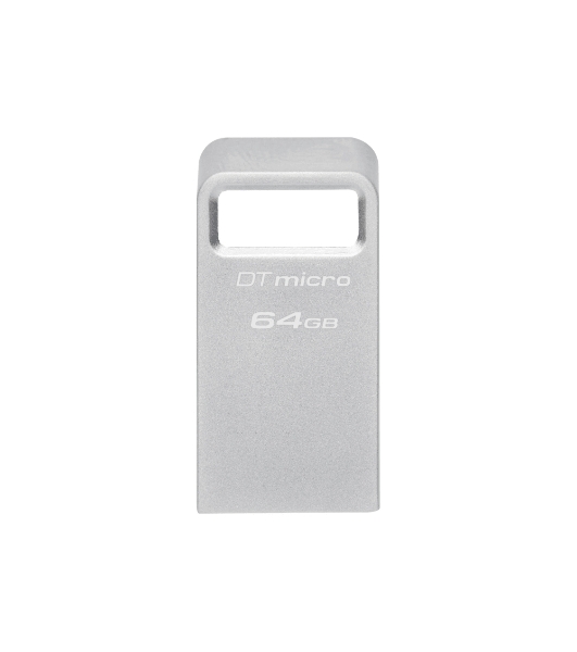 Флешка USB Kingston DataTraveler Micro (DTMC3G2/64Gb), 64Gb, USB 3.2 Gen 1, R/W 200/60, серебристый