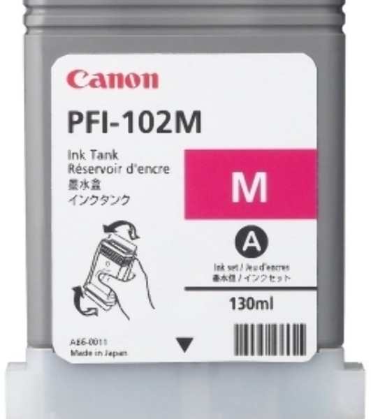 Картридж струйный Canon PFI-102M (0897B001) пурпурный (130 мл.) для Canon imagePROGRAF iPF605, iPF610., iPF650, iPF655, iPF710, iPF755, LP17, iPF510