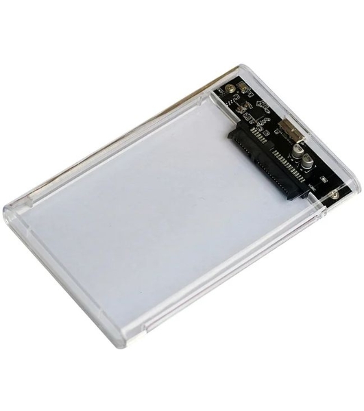Внешний корпус для HDD/SSD AgeStar 3UB2P4C SATA III пластик прозрачный 2.5'