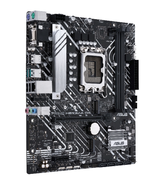 Материнская плата ASUS PRIME H610M-A D4-CSM, LGA 1700, Intel H610, 2xDDR4, 4xSATA, 2xM.2, 1xPCIe 4.0 x16, 1xPCIe x1, 1xDP, 1xD-Sub, 1xHDMI, 1x 1Gb LAN, 4xUSB-A 2.0, 2xUSB-A 3.2 Gen 1, 7.1, mATX