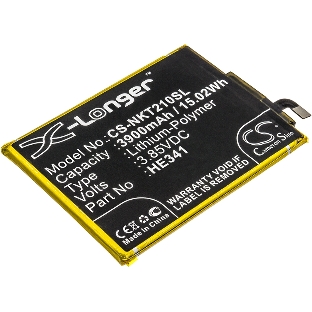 Аккумулятор CS-NKT210SL HE341 HE338 для Nokia 2.1 TA-1029 3.85V, 3900mAh, 15.02Wh