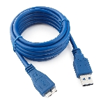 Кабель USB 3.0 для соед. 1.8м А-microB (5 pin) PRO позол.конт., пакет, фото4