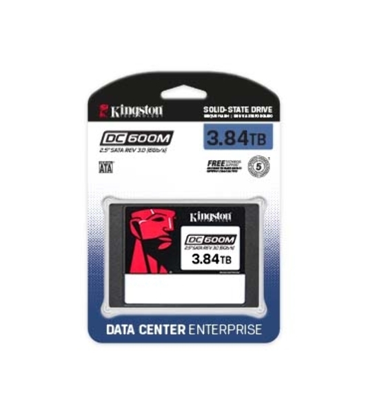 Накопитель SSD Kingston SSD DC600M, 3840Gb, SATA III, 2.5', R/W 560/530