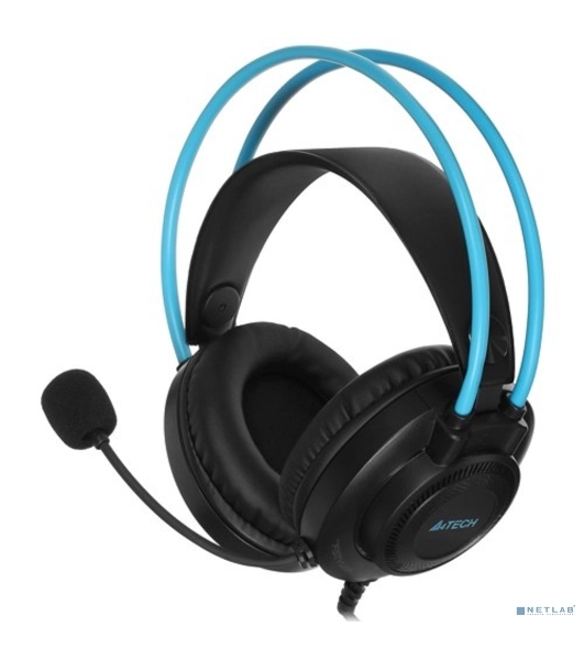 Гарнитура A4Tech Fstyler FH200U серый/синий, проводная