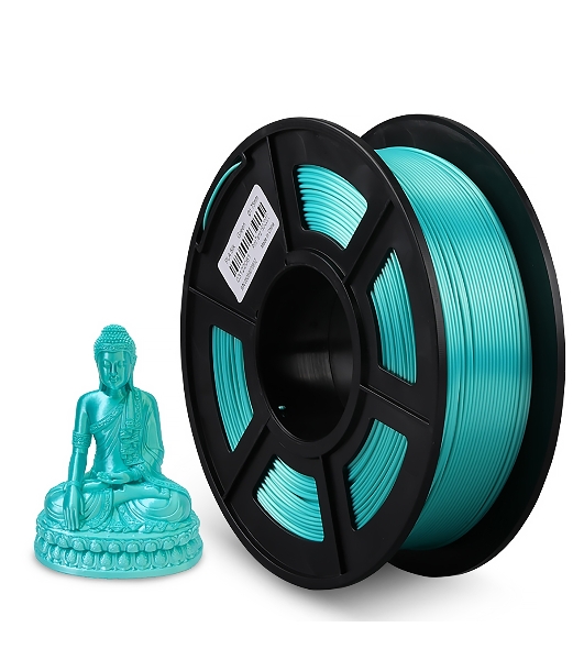 Филамент NVPrint Silk PLA+ Green для 3D печати диаметр 1.75мм длина 330 метров масса 1 кг