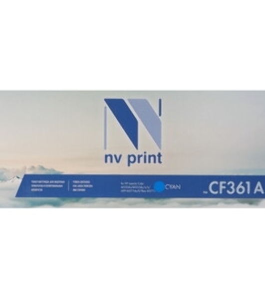 Картридж лазерный NVPrint совместимый НР CF361A Cyan для LJ Color M552/M553 (5000k)
