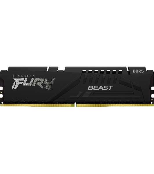 Оперативная память Kingston Fury Beast, DDR5, 8Gb (1x8GB), 5200MHz, CL40, DIMM, с радиатором, черный