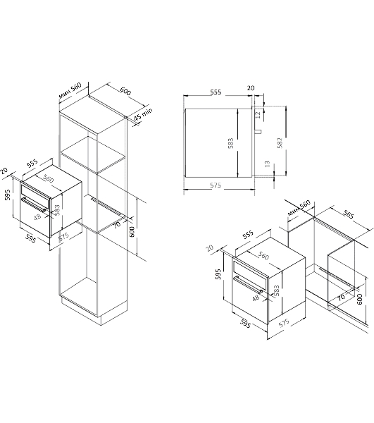 Духовой шкаф Evelux EO 612 EB