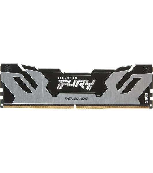 Оперативная память Kingston Fury Renegade, DDR5, 48Gb (1x48Gb), 6400MHz, CL32, DIMM, с радиатором, серебристый/черный