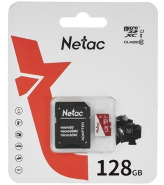 Флеш карта microSDHC 128Gb Netac P500 ECO NT02P500ECO-128G-S (без SD адаптера)