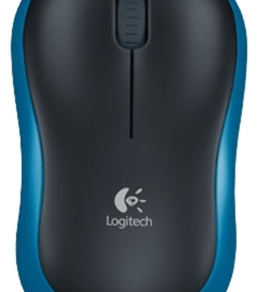 Мышь беспроводная Logitech M185 синий, 1000 dpi, радиоканал, USB, кнопки - 3