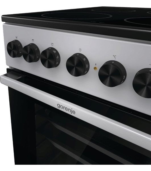 Плита электрическая Gorenje GEC5B41SG серый, конфорок 4 шт, духовка 62 л, 50 см x 85 см x 59.4 см