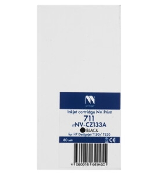 Картридж струйный NVPrint 711 (NV-CZ133A) Black для HP Designjet T120/T520 (73 мл)