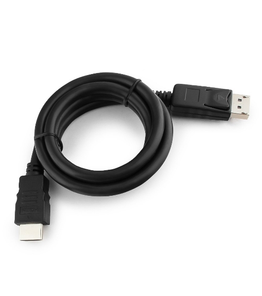 Кабель DisplayPort-HDMI Gembird/Cablexpert 1м, 20M/19M, черный, экран, пакет
