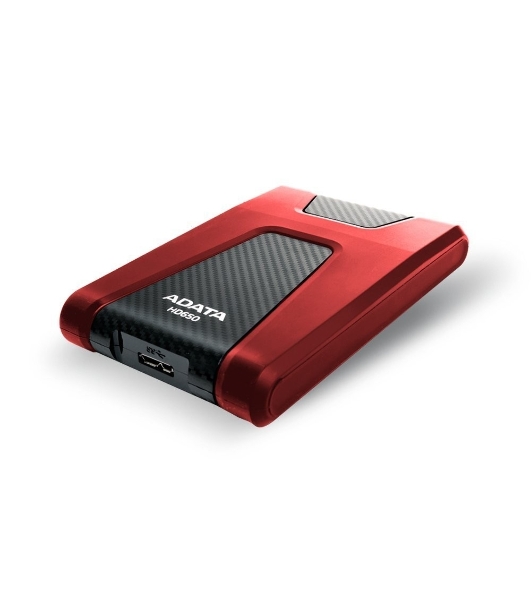 Внешний HDD 2.5' ADATA HD650, 1TB, USB 3.2 Gen 1 Type-A, 5400 rpm, красный