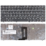 Клавиатура для ноутбука Lenovo IdeaPad Z450 Z460 Z460A Z460G черная с серой рамкой, фото 1