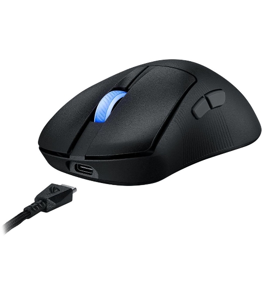 Мышь беспроводная/проводная ASUS ROG Keris II ACE черный, 42000 dpi, радиоканал, Bluetooth, USB, кнопки - 6